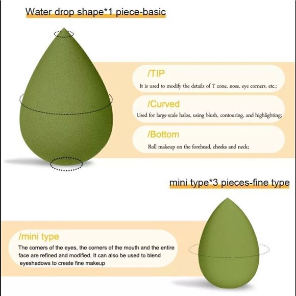 💕Brand New Yellow 7 Pieces Professional Beauty Blender Makeup Sponge - Picture 11 of 11